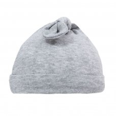 H23-G: Grey Knot Hat (0-6 Months)